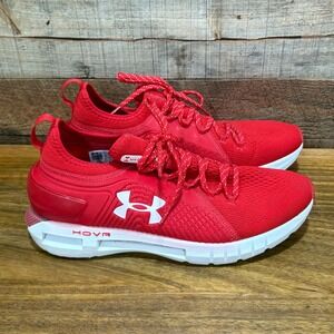 Under Armour HOVR Phantom Mens 10.5 D Red Lace Up Breathable Running Shoes